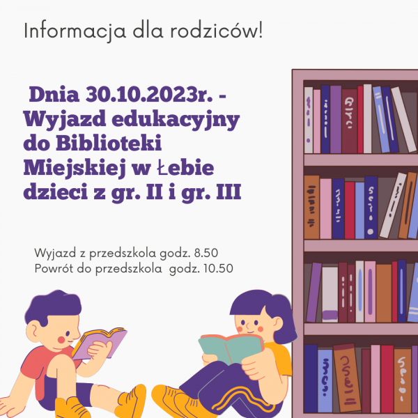 Wyjazd edukacyjny do Biblioteki Miejskiej w Łebie